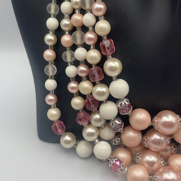 Japan 5 strand beaded necklace A5 - Picture 2 of 5